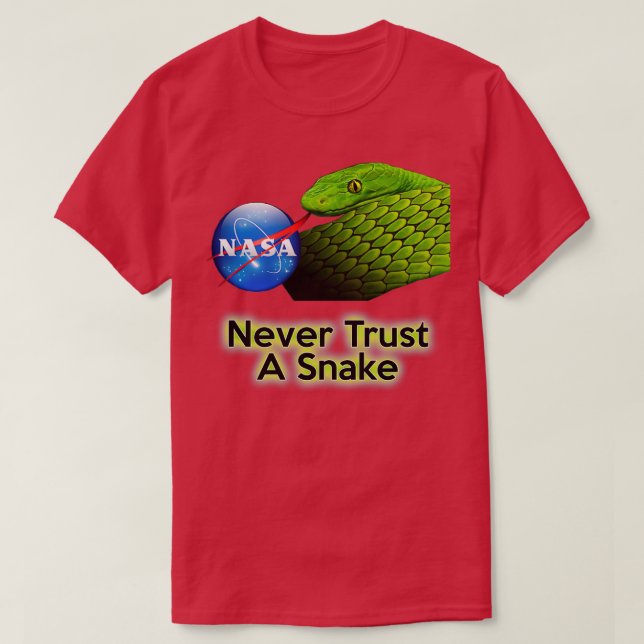 Vertraue niemals einer Schlange T-Shirt (Design vorne)