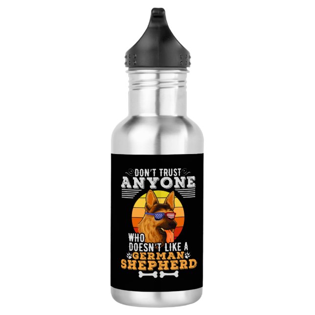 Vertraue niemandem, der keinen deutschen Hirten ma Edelstahlflasche (Rechts)