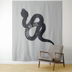 Vertraue Niemandem Serpentin Schlange Wandteppich