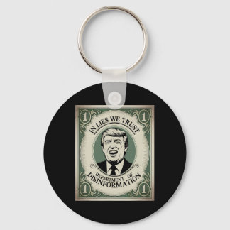 „Vertraue Niemandem“ - Trump-Banknoten-Parodie _1 Schlüsselanhänger