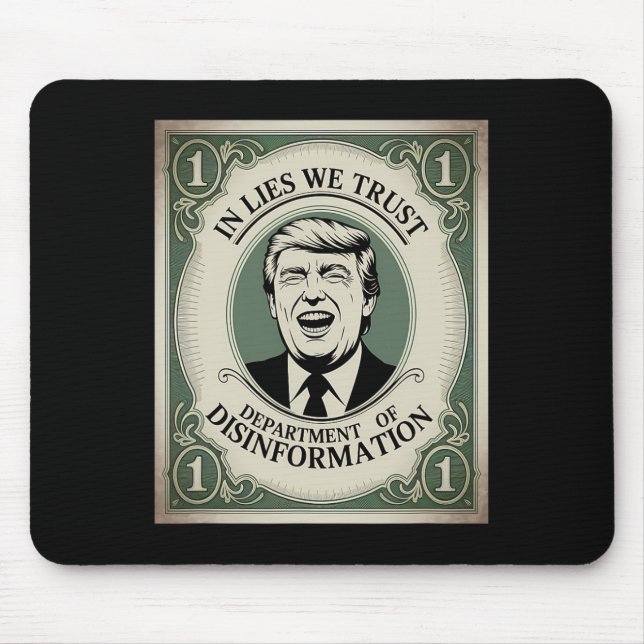„Vertraue Niemandem“ - Trump Nknote Parodie _1  Mousepad (Vorne)
