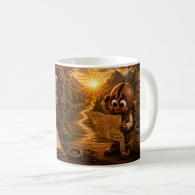 Vertraue Seinem Plan Kaffeetasse (VorderseiteRechts)