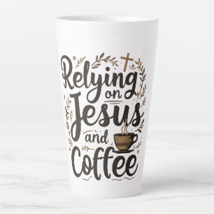 Vertrauen auf Jesus und Coffee Caffeine Lover Milchtasse