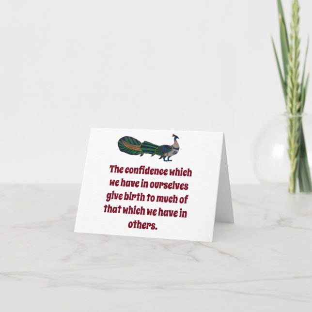 Vertrauen, das wir haben - Vertrauensvoranschlag Karte (Vorderseite)