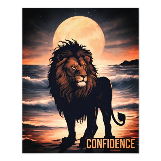 Vertrauen der Inspiration in den Ozean Fotodruck (Vorne)