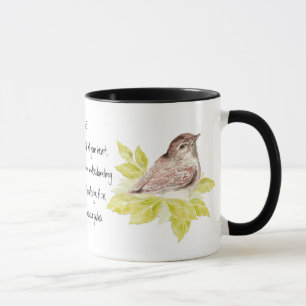 Vertrauen im Lord Scripture mit Aquarell-Vogel Tasse