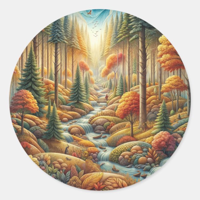 Vertrauen in Angst Runder Aufkleber (Vorderseite)