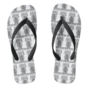 Vertrauen in das Gebet kühne W/B-alles Unisex Flip Flops