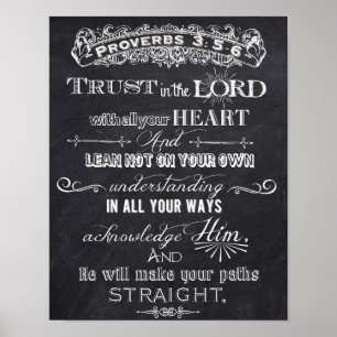Vertrauen in das Lord Chalkboard Digital Art Poste Poster
