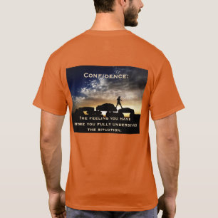 Vertrauen in das Original Wandern Foto Orange T-Shirt