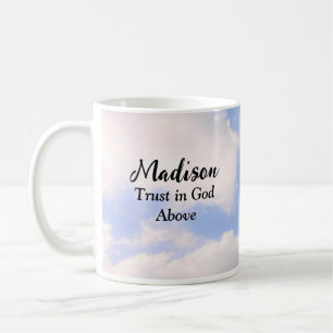 Vertrauen in den Blue Sky Individuelle Name Inspir Kaffeetasse