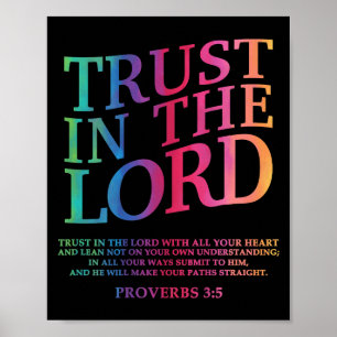 Vertrauen in den Christlichen Herrn Jesus Gott Sch Poster