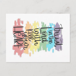 Vertrauen in den Herrn mit "All Your Heart Postcar Postkarte