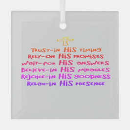 Vertrauen in den Herrn Ornament Aus Glas