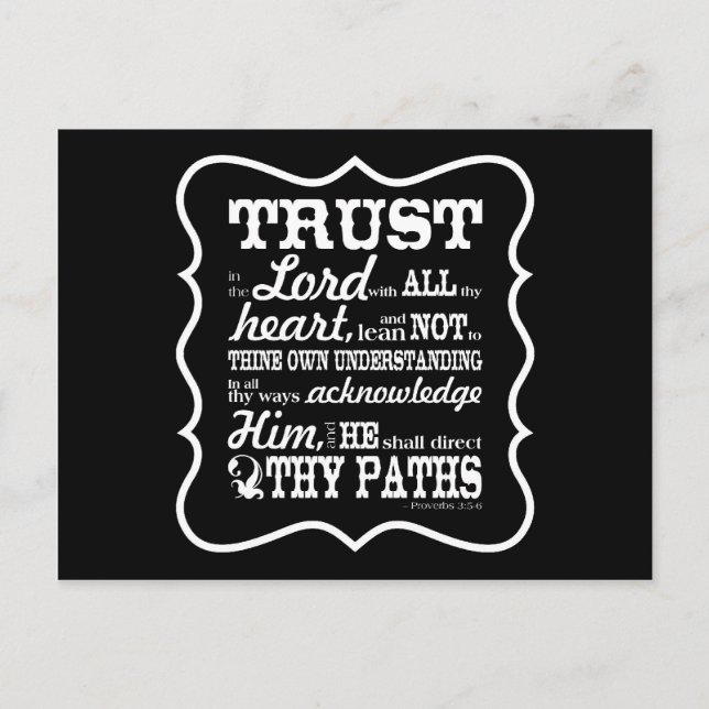 Vertrauen in den Herrn Postkarte (Vorderseite)