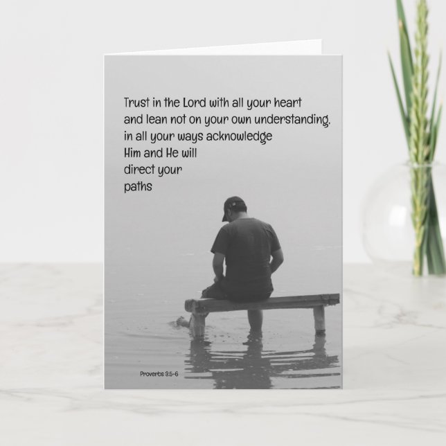 Vertrauen in den Herrn Trost erbitterte Bibelverse Karte (Vorderseite)