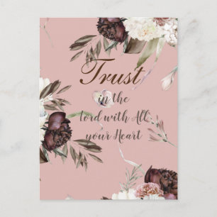 Vertrauen in den Lord Floral Postcard Designer Postkarte
