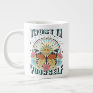 Vertrauen in dich selbst Sonne und Schmetterling Jumbo-Tasse