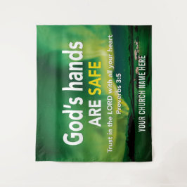 VERTRAUEN IN DIE Christliche Mauer Wandteppich