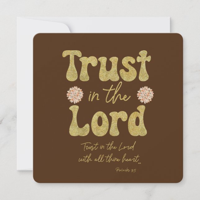 Vertrauen in die Lord Bible Verse (Vorderseite)