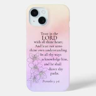 Vertrauen in die Lord Bible Verse Floral Water col Case-Mate iPhone Hülle