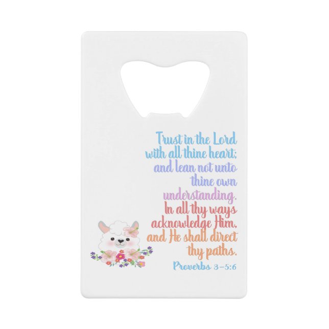 Vertrauen in die Lord Bible Verse Geldbeutel Flaschenöffner (Vorderseite)