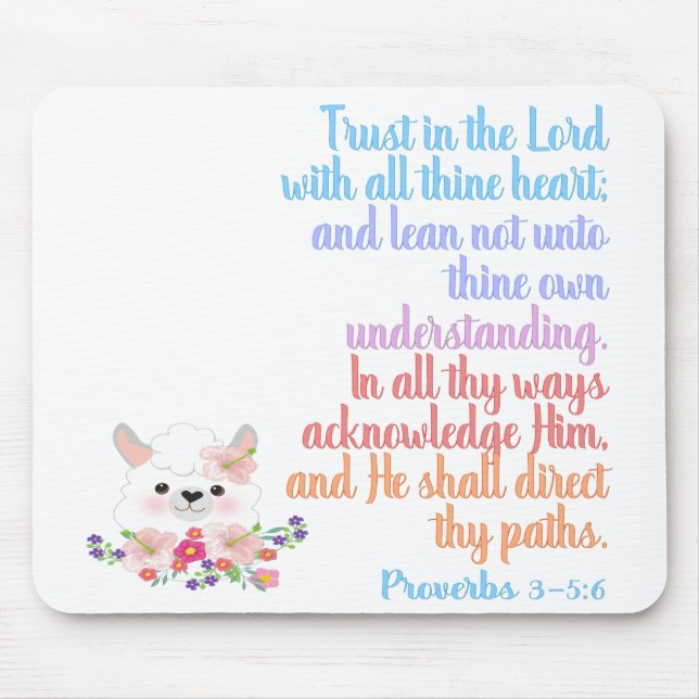 Vertrauen in die Lord Bible Verse Mousepad (Vorne)