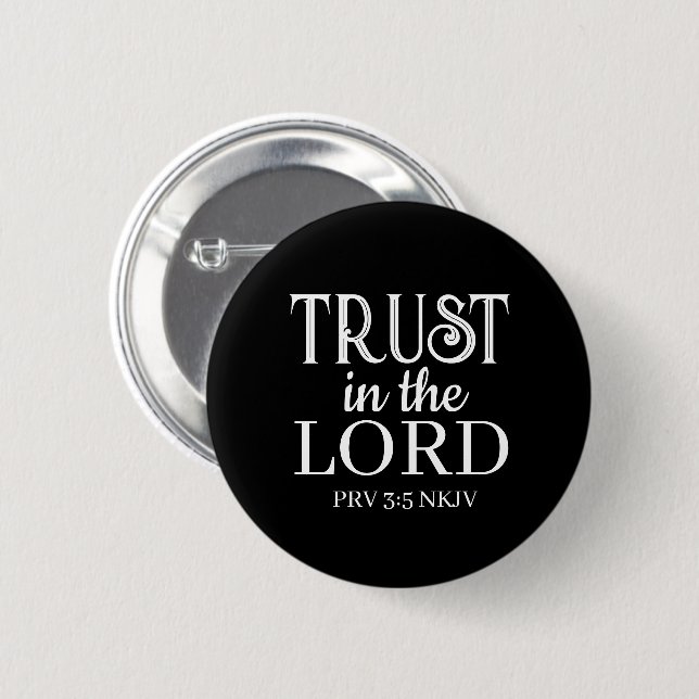Vertrauen in die Lord Bible Verse Simple Button (Vorne & Hinten)