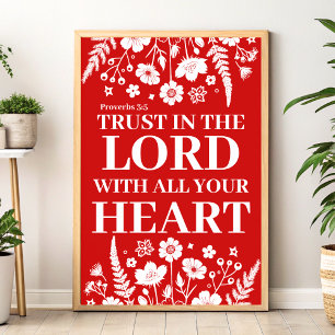 Vertrauen in die Lord Christlich Wall Art Print Poster