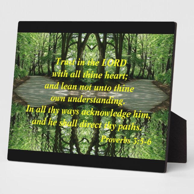 Vertrauen in die Lord Plaque Fotoplatte (Seite)