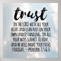 Vertrauen in die Lord Proverbs 3:5-6