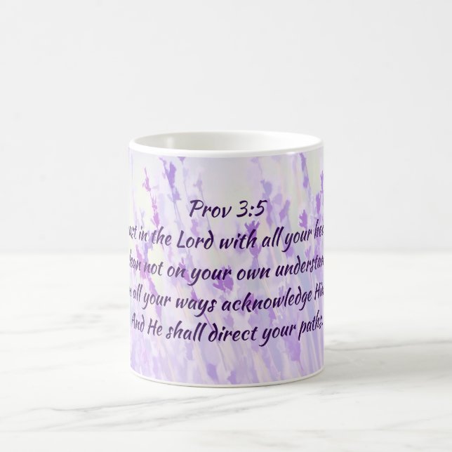 Vertrauen in die Lord Scripture Lavender-Blume Kaffeetasse (Mittel)