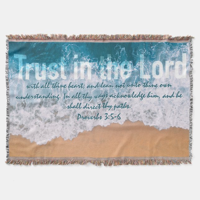 Vertrauen in die Lord Sprichs 3 Ocean Wellen Decke (Vorderseite)