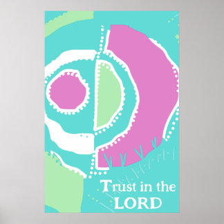 Vertrauen in die Lord Sunrise Ethnic Circle Spearm Poster