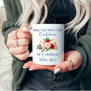 Vertrauen in ein mittelweißes männliches Zitat Kaffeetasse