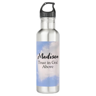 Vertrauen in Gott Inspiration Individuelle Name Bl Edelstahlflasche