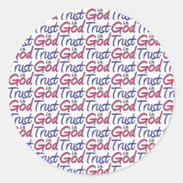 Vertrauen in Gott Runder Aufkleber