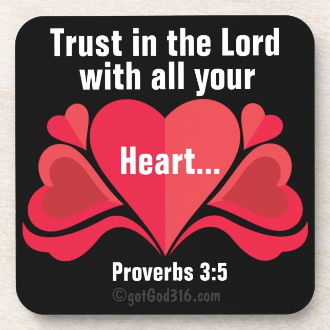 Vertrauen in Lord Hearts gotGod316.com Untersetzer (Vorderseite)