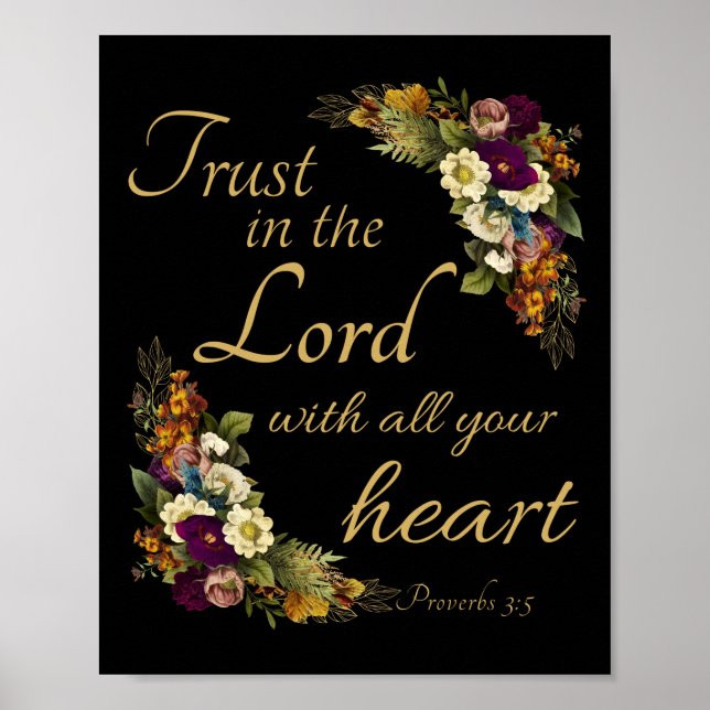 Vertrauen in LORD mit all Euren Herzen für Frauen Poster (Vorne)