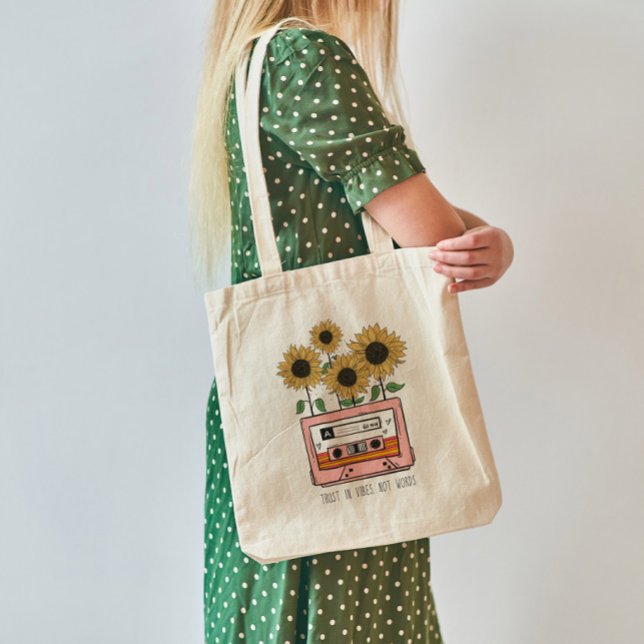 Vertrauen in Vibe Boho Sonnenblumen und Cattsette Tragetasche (Von Creator hochgeladen)