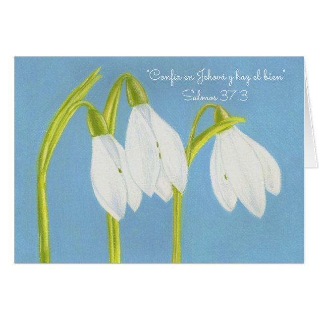 Vertrauen Jehovah-Tun Good~SnowDrops~Spanish (Vorderseite (Horizontal))