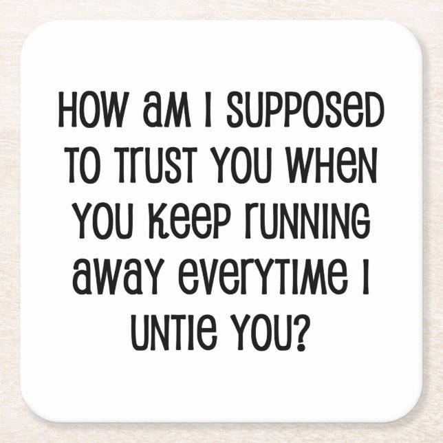 Vertrauen Rechteckiger Pappuntersetzer (Vorderseite)