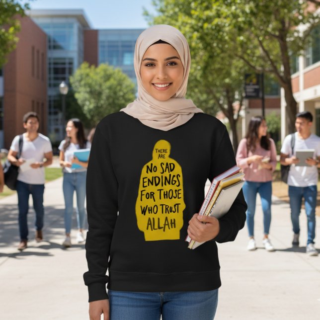 Vertrauen Sie Allah Schwarz Sweatshirt (Von Creator hochgeladen)