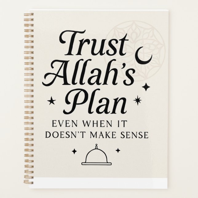 Vertrauen Sie Allahs Plan Faith Planner Planer (Vorderseite)