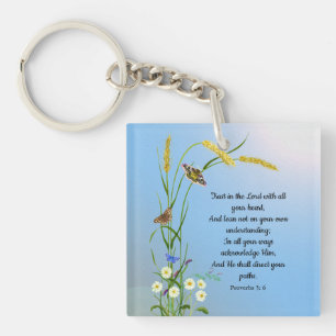 Vertrauen Sie auf den Herrn mit all Ihrem Herzen B Schlüsselanhänger