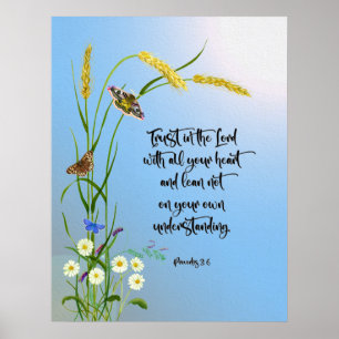 Vertrauen Sie auf den Herrn mit all Ihrem Herzen P Poster