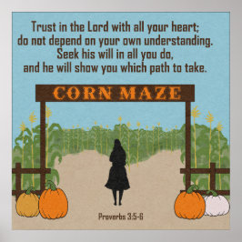 Vertrauen Sie auf den Herrn w/ all Ihr Herz Sprich Poster