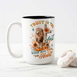 Vertrauen Sie auf den Herrn.. Zweifarbige Tasse
