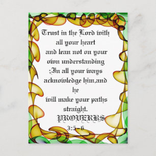 Vertrauen Sie auf die Abstrakte, bunte Postkarte