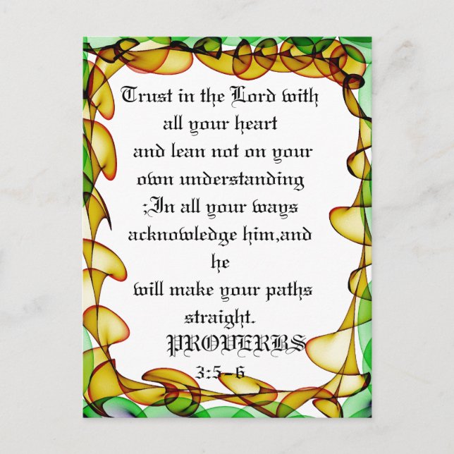 Vertrauen Sie auf die Abstrakte, bunte Postkarte (Vorderseite)